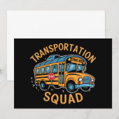 Invitation Équipe de transport de conducteur d'autobus scolai (Devant / Derrière)