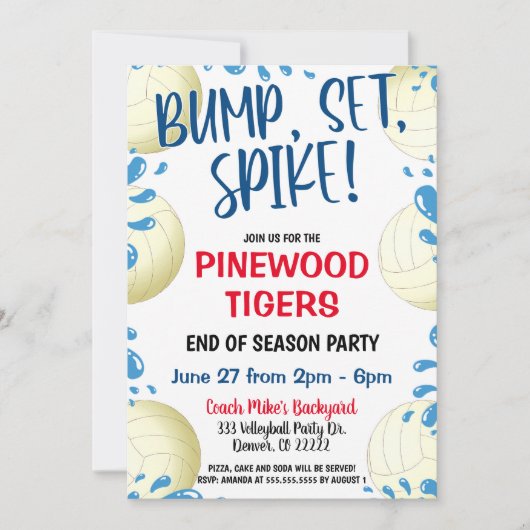 INVITATION ÉQUIPE DE VOLLEY-BALL (Devant)