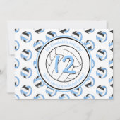 Invitation équipe de volley-ball noir bleu fête sportive (Dos)