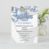 Invitation équipe gris clair couleurs gamins volley-ball (Debout devant)