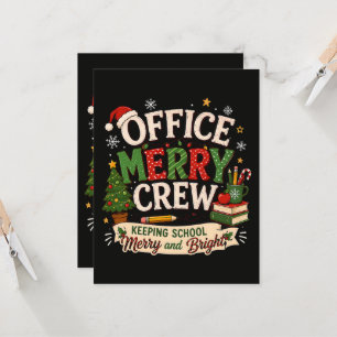 Invitation Équipe joyeuse de Noël au bureau de l'école