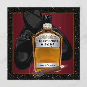 Invitation Équipe la fête d'anniversaire de whiskey