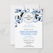 Invitation équipe noire de bleu lt couleurs volley-ball (Devant)