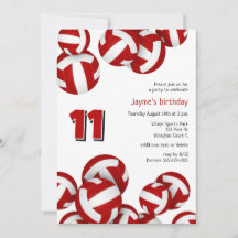 équipe rouge couleurs volleyballs anniversaire de 