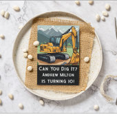 Invitation Équipement de construction d'excavateur mûre