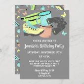 Invitation Équipement de randonnée et extérieur en Pastel Col (Devant / Derrière)