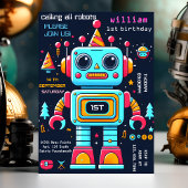 Invitation équipement garçon mignon Toy drôle robot premier 1