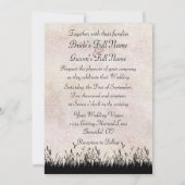 Invitation Équitation Silhouette Couple Sunset Mariage (Dos)