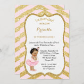 Invitation ęr FILLE d'anniversaire, ęr anniversaire de (Devant / Derrière)