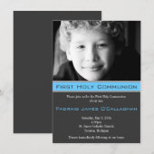 Invitation ęr Garçon d'invitation de communion (Devant / Derrière)