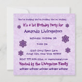 Invitation ęr Modèle nommé fait sur commande de fleurs (Dos)