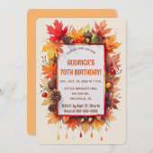 Invitation Érable d'automne et Acorns (Devant / Derrière)