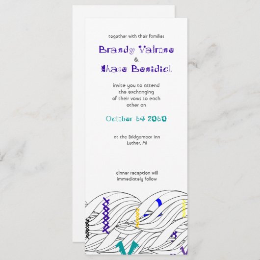 Invitation Éraflure (Devant / Derrière)