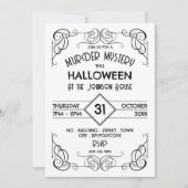 Invitation Ere encadrée victorienne, Mystère du meurtre Hallo (Devant)