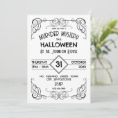 Invitation Ere encadrée victorienne, Mystère du meurtre Hallo (Debout devant)