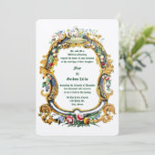 Invitation Ere victorienne Rococo baroque Style Fruit & Flora (Debout devant)