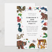 Invitation Eric Carle | Brown Bear - Anniversaire des amis de (Devant / Derrière)