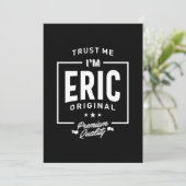 Invitation Eric Nom personnalisé Cadeau Anniversaire (Debout devant)