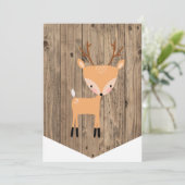 Invitation Ęrs cerfs communs de région boisée de bannière (Debout devant)