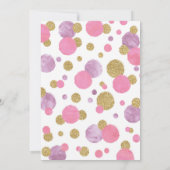 Invitation Ęrs rose d'invitation d'anniversaire de fille et (Dos)