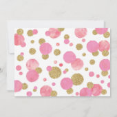 Invitation Ęrs rose d'invitation d'anniversaire de fille et (Dos)