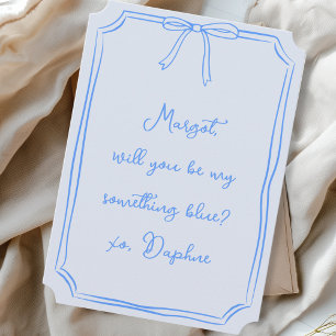Invitation Es-je quelque chose de bleu ? Proposition de Bow B