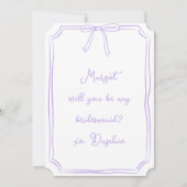 Invitation Es-tu ma demoiselle d'honneur ? Proposition Lavend (Devant)