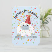 Invitation Es-Tu Yeti À Faire Une Jolie Fête D'Anniversaire Y (Debout devant)