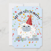 Invitation Es-Tu Yeti À Faire Une Jolie Fête D'Anniversaire Y (Devant)