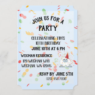 Invitation Es-Tu Yeti À Faire Une Jolie Fête D'Anniversaire Y