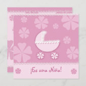 Invitation Es una Niña 01 - Invitación (Devant / Derrière)