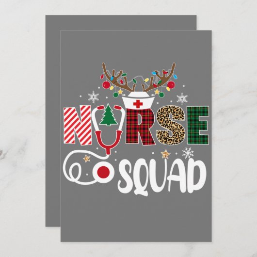 Invitation Escadrille de l'équipage de Noël Pyjamas de soins  (Devant / Derrière)