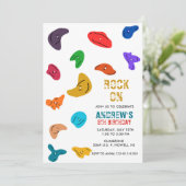 Invitation Escalade d'anniversaire sur mur d'escalade (Debout devant)