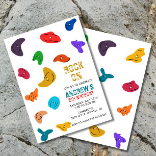 Invitation Escalade d'anniversaire sur mur d'escalade