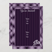 Invitation Escalade de montagne violette (Devant / Derrière)