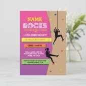 Invitation Escalade de roche Anniversaire de fête Wall Escala (Debout devant)