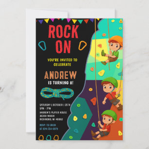 Invitation Escalade personnelle avec photo d'anniversaire