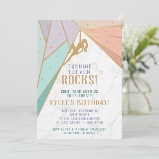 Invitation Escalade Rock (Debout devant)