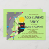 Invitation Escalade rock fête d'anniversaire (Devant / Derrière)