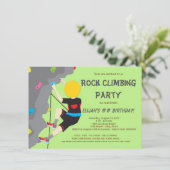 Invitation Escalade rock fête d'anniversaire (Debout devant)