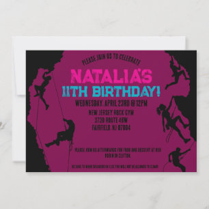 Invitation Escalade Rock Gym Anniversaire