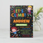 Invitation Escalade Rock personnelle Anniversaire (Debout devant)