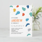 Invitation Escalade Rock personnelle fête d'anniversaire (Debout devant)