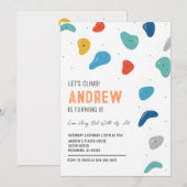 Invitation Escalade Rock personnelle fête d'anniversaire (Devant / Derrière)