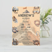 Invitation Escalade Rock personnelle fête d'anniversaire (Debout devant)