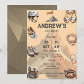 Invitation Escalade Rock personnelle fête d'anniversaire (Devant / Derrière)