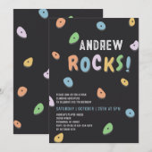 Invitation Escalade Rock personnelle fête d'anniversaire (Devant / Derrière)