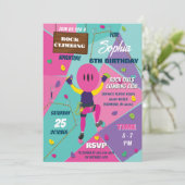Invitation Escalade Rock personnelle Fête d'anniversaire fill (Debout devant)