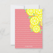 Invitation ESCALE PRINCIPAL citron d'été FÊTE DES MARIÉES cor (Dos)