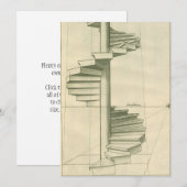 Invitation Escaliers Architecturaux Anciens, Escalier en Spir (Devant / Derrière)